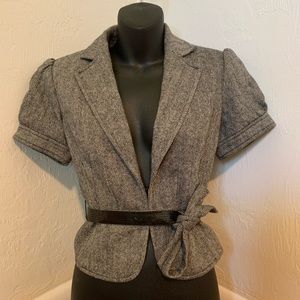 Ann Taylor Loft Herringbone Summer Blazer Small
